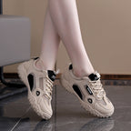 Damen Sportliche Freizeitsneaker mit atmungsaktiver Mesh-Oberfläche und robustem Profil R&B