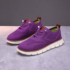 Damen nan gestrickter Derby-Sneaker mit flexibler Rillenlaufsohle und gepolstertem Komfortfußbett R&B
