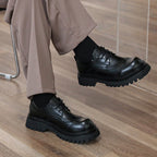 Damen elegante Schnürschuhe mit robustem Profil und durchgehender Gummisohle R&B