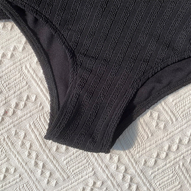 Damen Bikini-Set mit modischem High-Cut-Höschen und sportlichem Crop-Top R&B