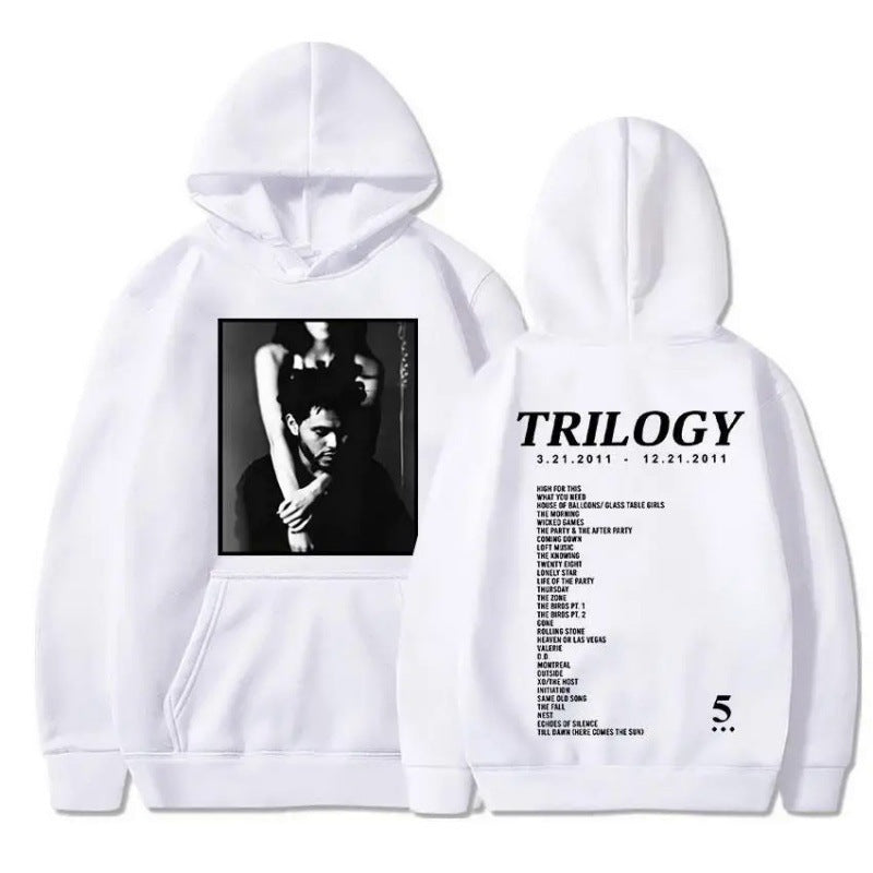Damen Kapuzenpullover mit künstlerischem Fotodruck und einzigartigem Schriftzug