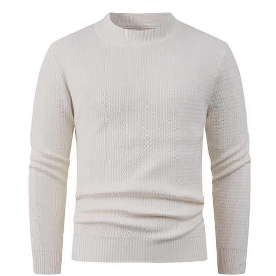 Herren Strukturpullover mit hochgeschlossenem Kragen und modischem Design R&B