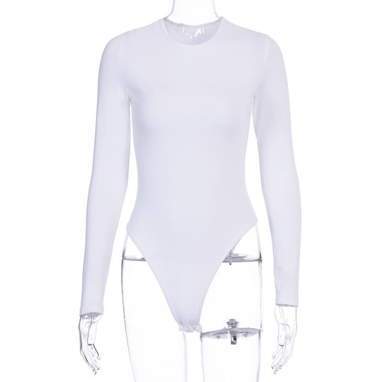 Damen Figurbetonter Langarm-Bodysuit R&B