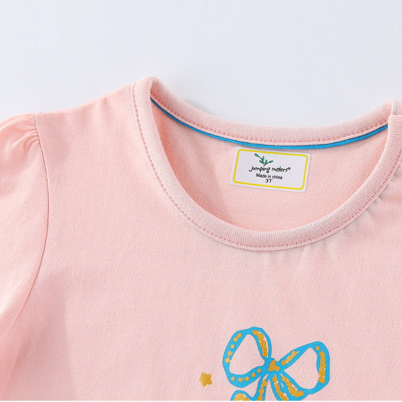 Mädchen T-Shirt mit buntem Pferdedruck R&B