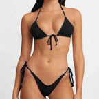Damen Triangel-Bikini mit verstellbaren Bindändern