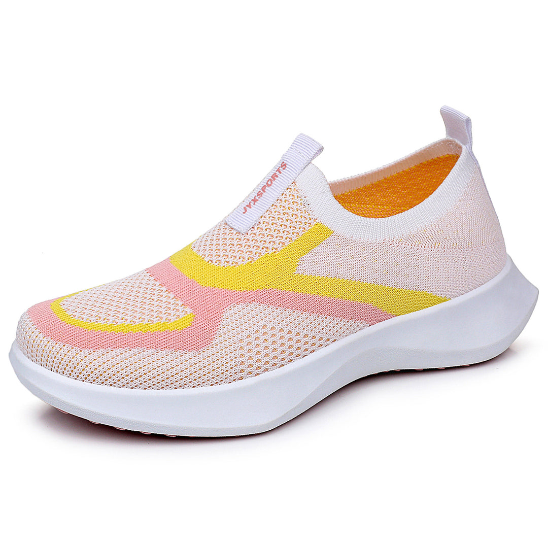 Damen Slip-On Sportschuhe mit atmungsaktivem Obermaterial und dämpfender Sohle R&B