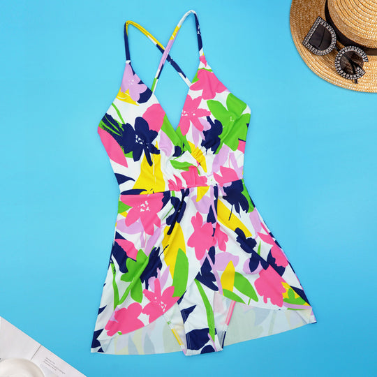 Damen Floral gestalteter Strandanzug R&B