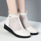 Damen Modische Stiefeletten mit atmungsaktivem Netzdesign