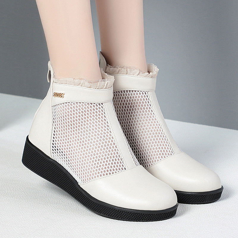 Damen Modische Stiefeletten mit atmungsaktivem Netzdesign