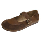 Damen schicke Ballerinas mit verstellbarem Riemen und elegantem Wildlederbesatz R&B