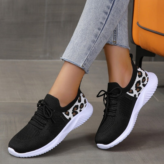 Damen Sportschuhe mit atmungsaktivem Strickdesign und rutschfester Sohle R&B