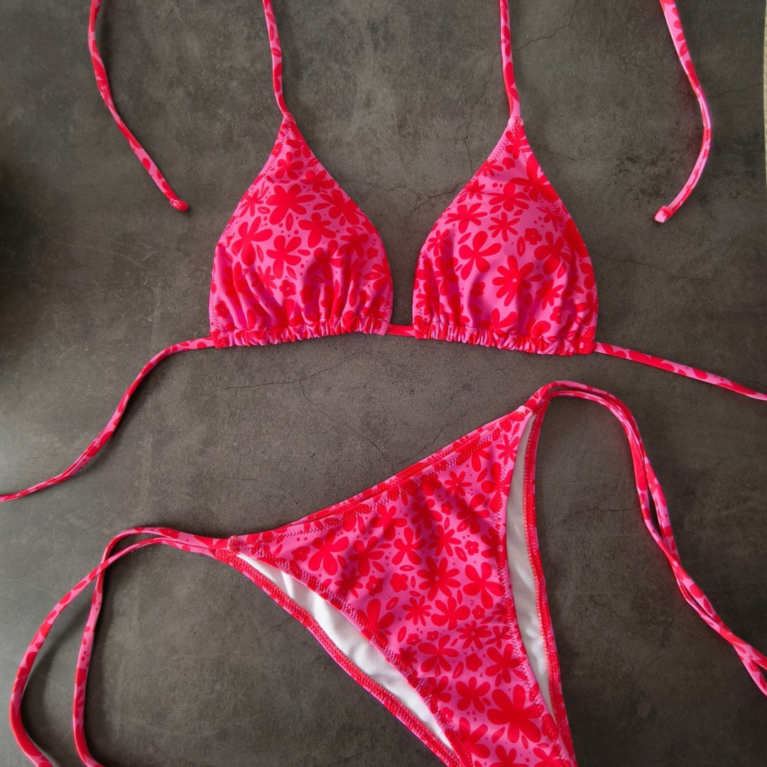 Damen Triangel-Bikini mit floralem Design R&B