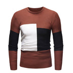 Herren Designer Pullover mit modernem Blockmuster R&B