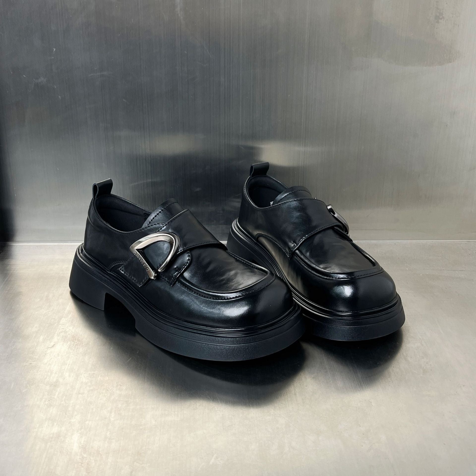 Damen Trendige Loafers mit modischer Schnalle R&B