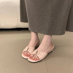 Damen Elegante Mules mit modischem Knoten-Design R&B