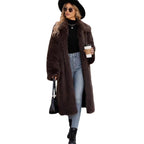 Damen Flauschiger Oversized-Mantel mit modernem Schnitt R&B