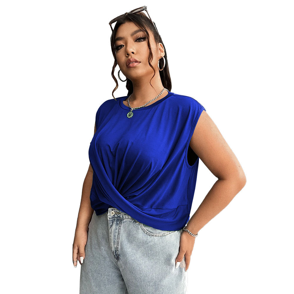 Damen elegantes Wickeloberteil mit Rüschendetails und modischem Ausschnitt R&B