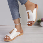 Damen Komfortable Clogs mit dekorativen Fransen und rutschfester Sohle