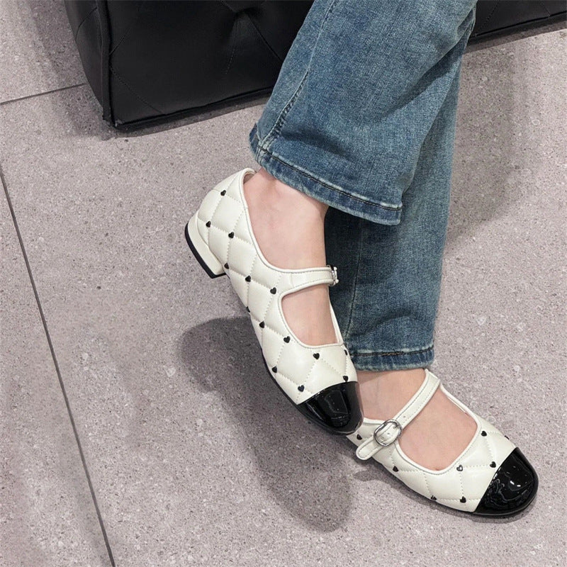 Damen Ballerinas mit elegantem Riemen und luxuriösem Steppdesign R&B