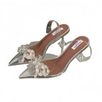 Damen Transparente High Heels mit funkelndem Schleifen-Detail R&B