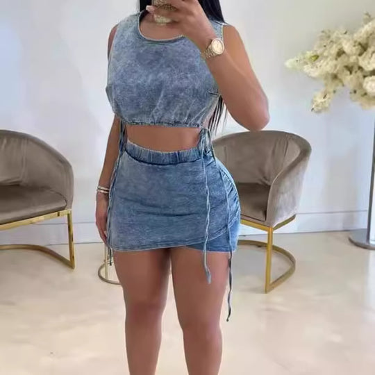 Damen Denim Twin-Set R&B