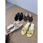 Damen Ballerina-Sandalen mit dekorativem Knoten-Riemen R&B