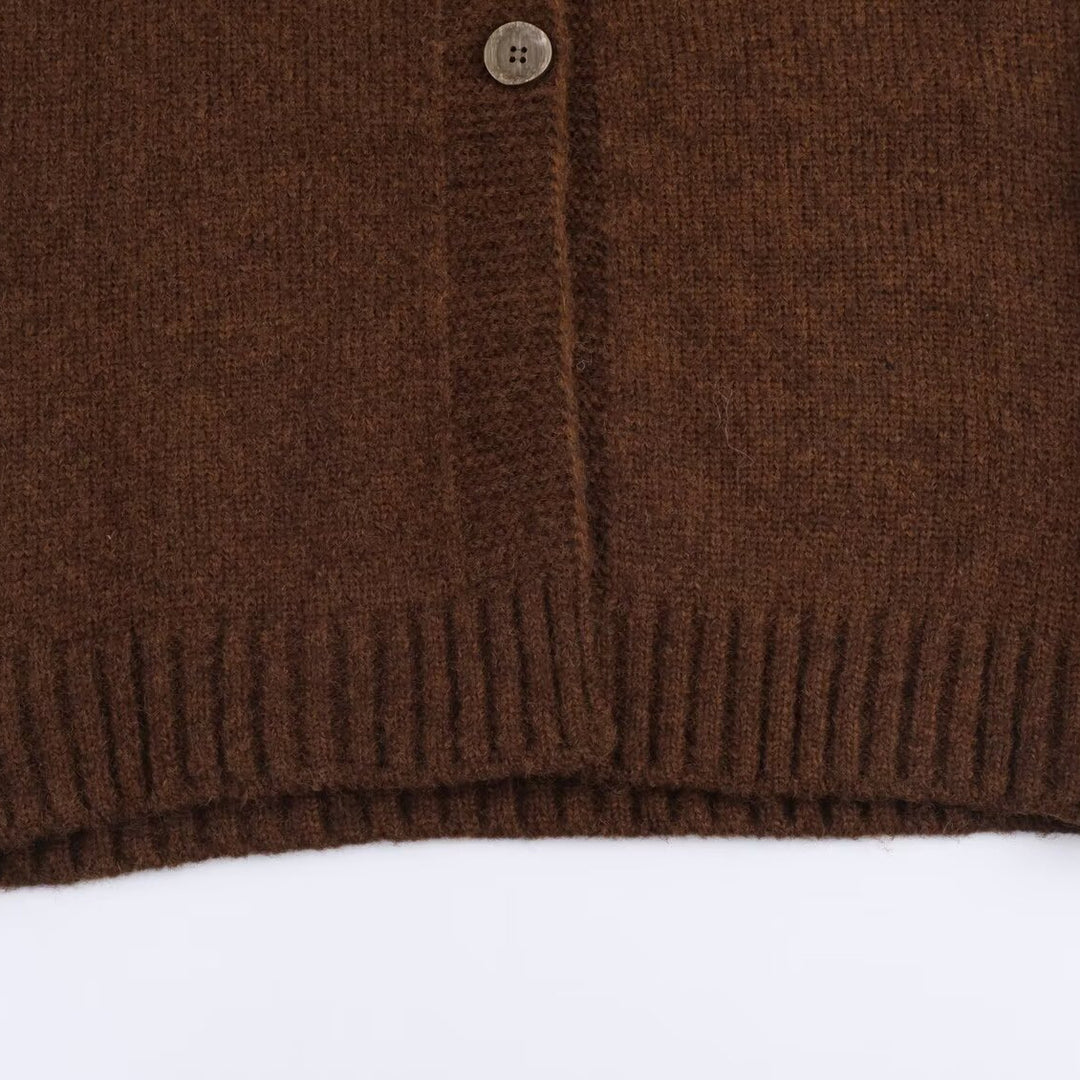 Damen kuscheliger Cardigan mit knöpfen R&B