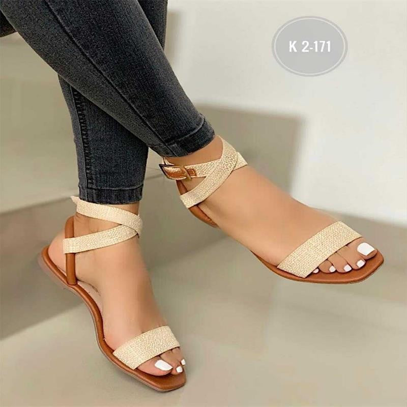 Damen Riemensandalen mit verstellbarem Kreuzriemen und funkelnden Akzenten R&B