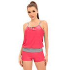 Damen Tankini-Set mit lässigem Oberteil und sportlichen Shorts R&B