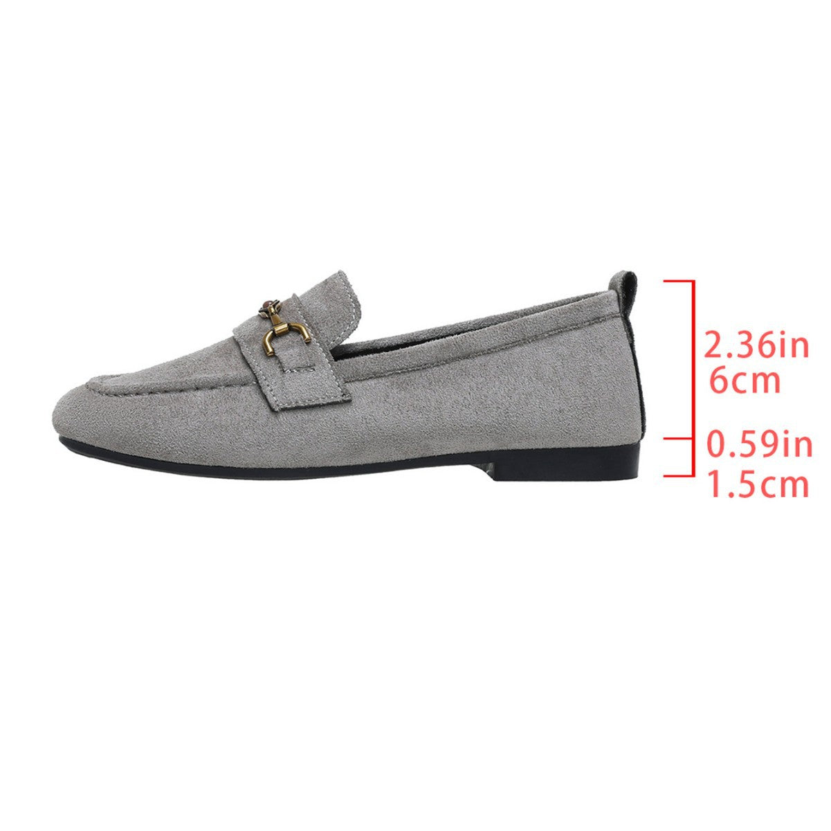 Damen Mokassins mit schicke Goldakzent und weichem Veloursleder R&B