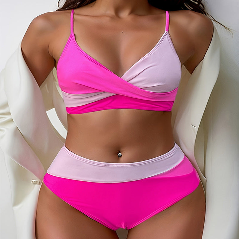 Damen Bikini-Set mit elegantem Wickeldesign und hohem Beinausschnitt R&B