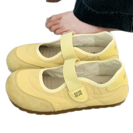 Damen Komfortable Ballerinas mit verstellbarem Riemen und atmungsaktivem Innenfutter R&B