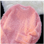 Damen Flauschiger Rundhalspullover R&B