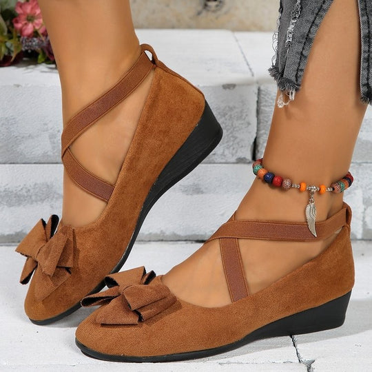 Damen Klassische Ballerinas aus weichem Wildleder R&B