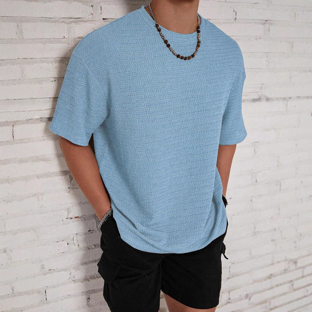Herren lässiges Struktur-T-Shirt R&B