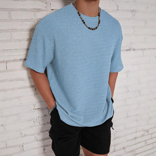 Herren lässiges Struktur-T-Shirt R&B