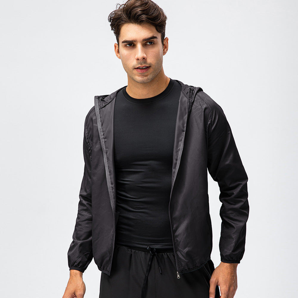 Herren leichte Laufjacke mit atmungsaktiven Eigenschaften und reflektierendem Design R&B