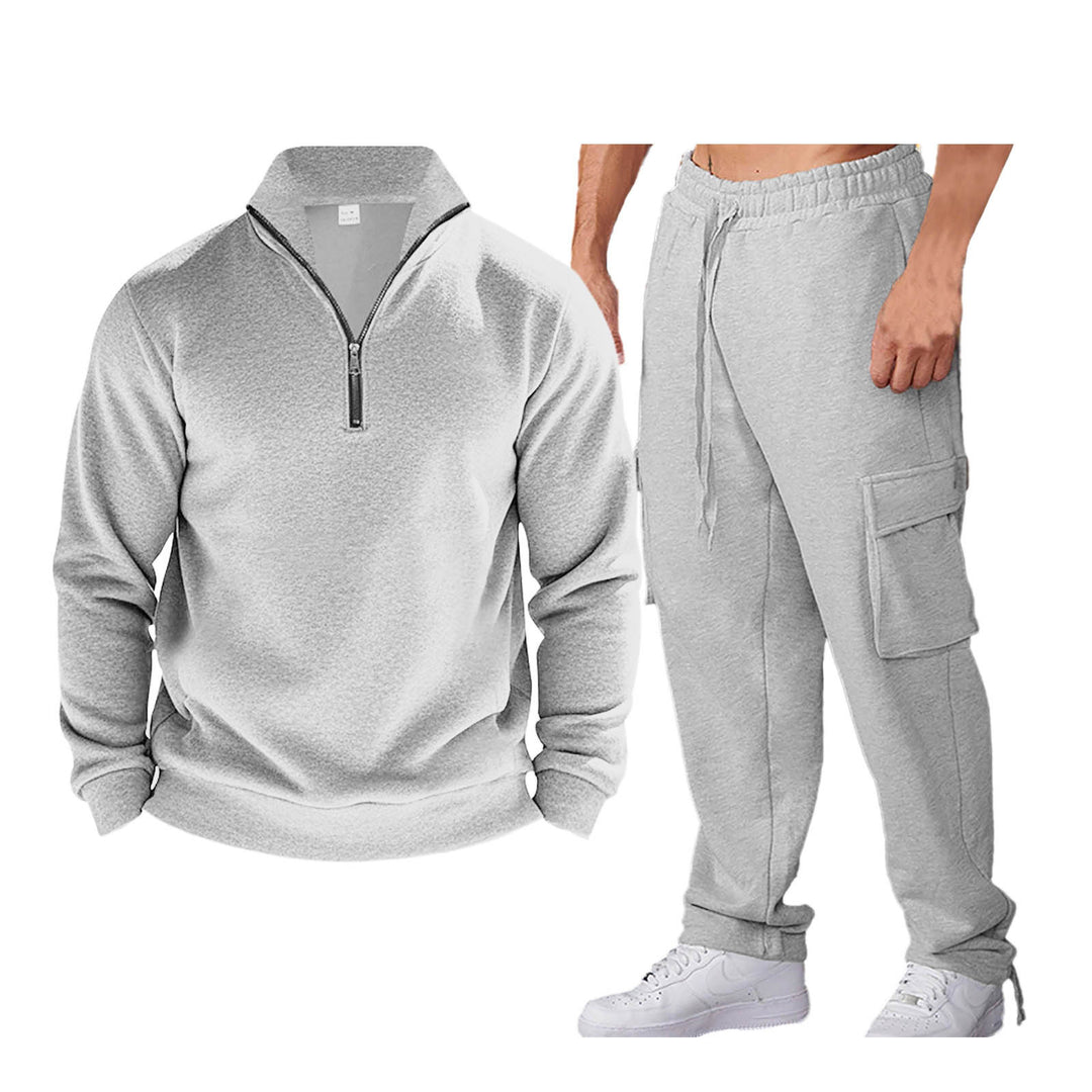 Herren Sportanzug mit praktischer Zip-Kragen und seitlichen Eingrifftaschen R&B