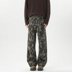Damen Weitgeschnittene Cargohose mit geschmackvollem Camouflage-Muster
