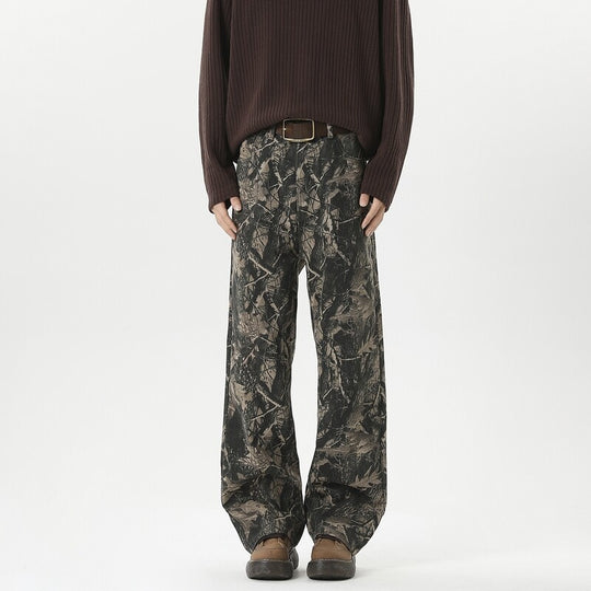 Damen Weitgeschnittene Cargohose mit geschmackvollem Camouflage-Muster R&B