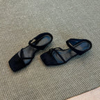 Damen Slingback-Pantoletten mit eleganter Querriemchen-Design