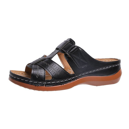 Damen ergonomische Freizeitsandalen mit verstellbarem Riemen und atmungsaktiver Obermaterialstruktur R&B