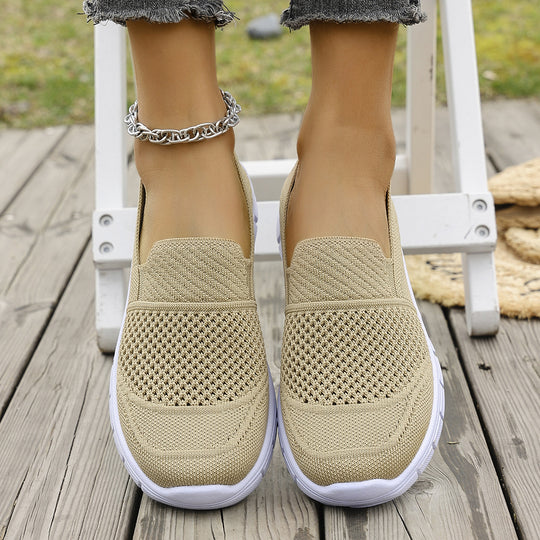 Damen Atmungsaktive Slip-On Sneakers mit elastischem Einsatz R&B