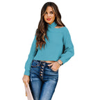 Damen modischer Crop-Pullover mit schulterfreiem Design und Rippstruktur R&B
