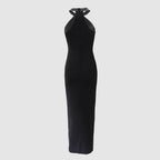 Damen glamouröses Abendkleid mit Chiffon-Schnitt und funkelndem Halsbereich R&B