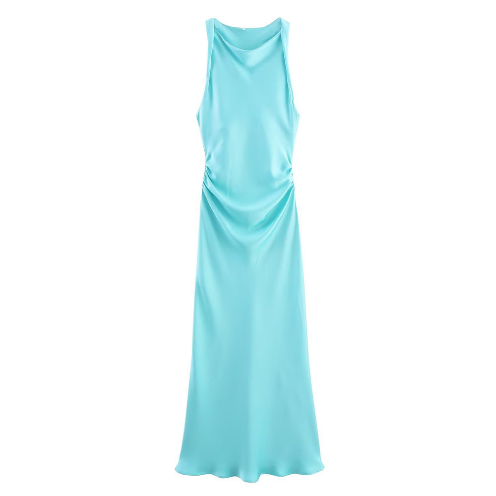 Damen elegantes Sommerkleid mit fließendem Schnitt und charmanten Rüschendetails R&B