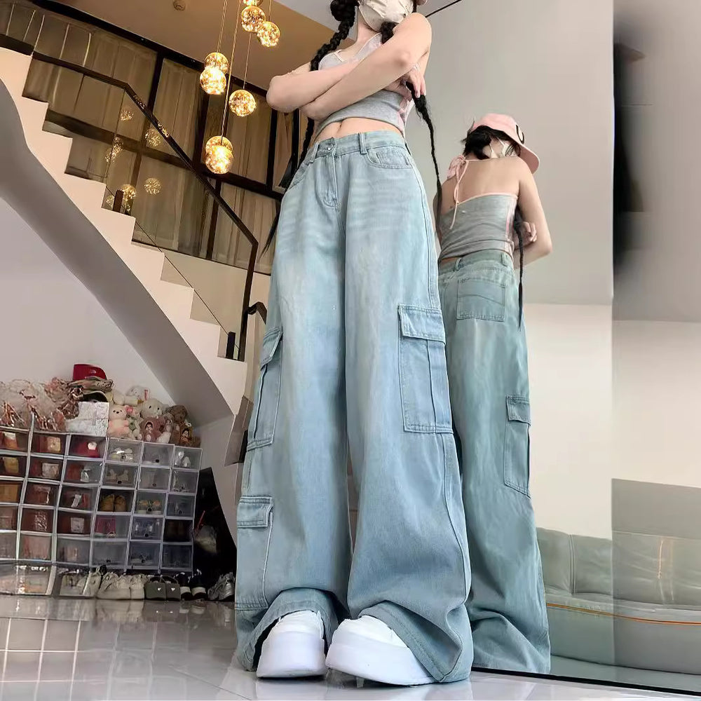 Damen Cargohose mit weitem Bein und praktischen Taschen R&B