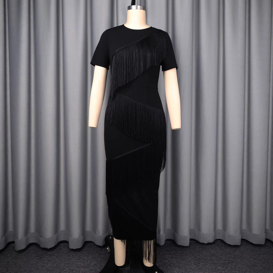 Damen Kleid mit Fransen-Detail R&B