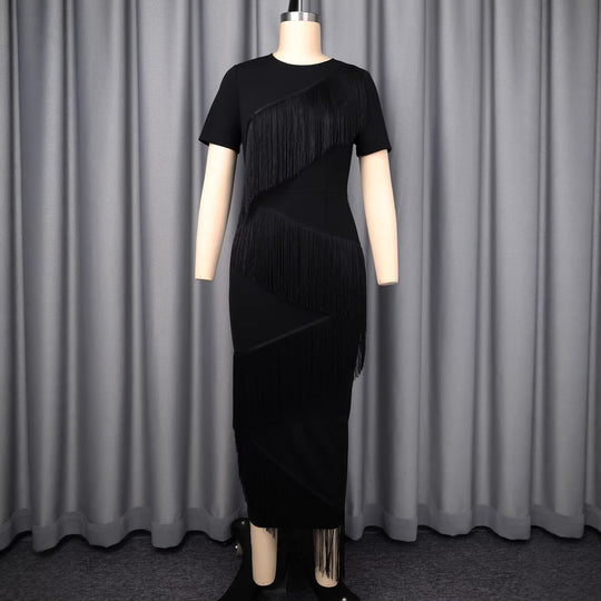 Damen Kleid mit Fransen-Detail R&B
