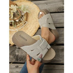 Damen Komfortable Mules mit modischem Riemendesign R&B